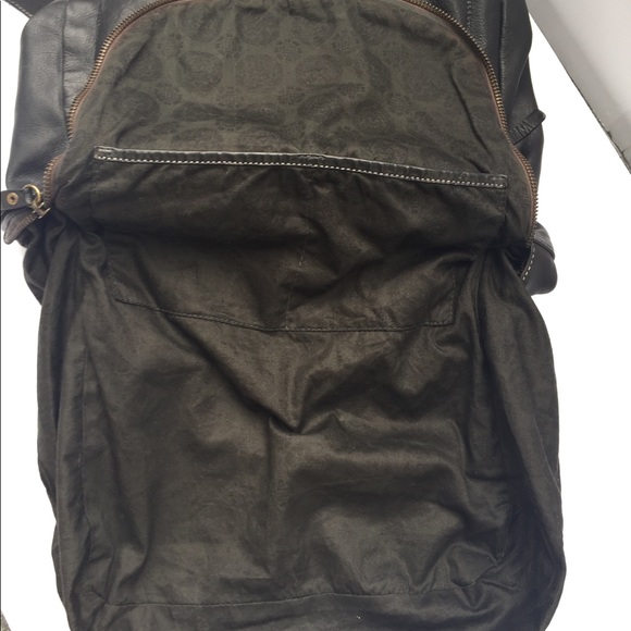 Rehard Italy-Large Italian Black Leather Backpack - Picture 5 of 8